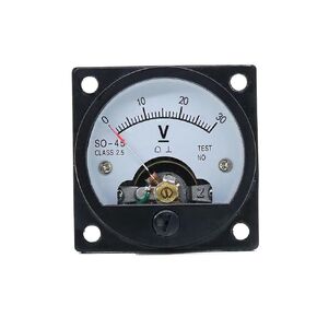 1 قطعة SO-45 مؤشر دائري الفولتميتر 5 فولت 10 فولت 15 فولت 20 فولت 25 فولت 30 فولت 50 فولت 100 فولت 300 فولت 500 فولت 1000 فولت التناظرية لوحة مؤشر الفولتميتر (15 فولت) in Kuwait