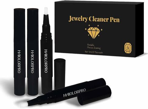 Jewelry Cleaner Pen 4PCS, Ring Cleaner Pen Soft Brush, Diamond Cleaning Pens Stick for Jewelry, Rings, Diamond, Gemstones, Moissanite, Gold, White - Portable and Quick Sparkle in Saudi Arabia