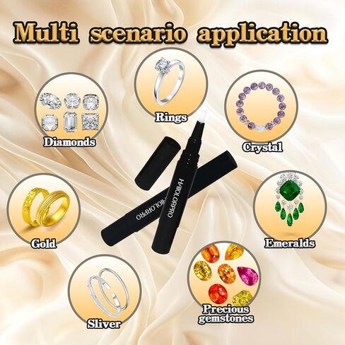 Jewelry Cleaner Pen 4PCS, Ring Cleaner Pen Soft Brush, Diamond Cleaning Pens Stick for Jewelry, Rings, Diamond, Gemstones, Moissanite, Gold, White - Portable and Quick Sparkle in Saudi Arabia