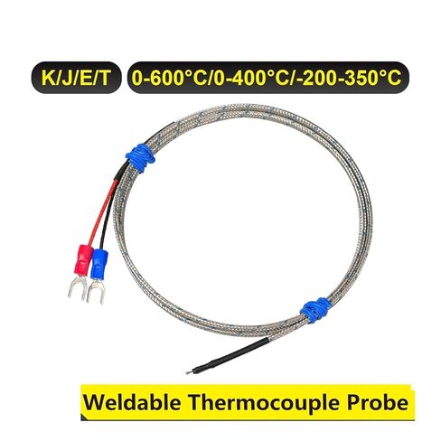 Weldable K Type Thermocouple, Bead Probe, Exposed Sensor, Fast Response, 0-600°C, Industrial Bare Wire(E-1m-0-400) in Saudi Arabia