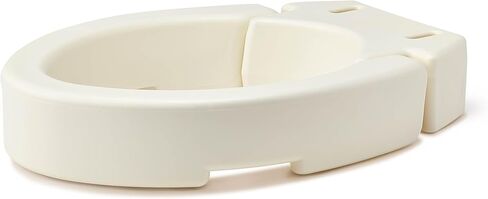 Medline Elongated Hinged Toilet Seat Riser, 3.5 inch, 400 lb Weight Capacity, White - Ideal Mobility Aid for Elderly, Disabled, and Medical Patients, Enhances Bathroom Safety in Saudi Arabia