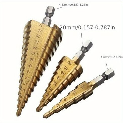 مجموعة رؤوس المثقاب المكونة من 3 قطع من أكسيد الكوبالت HSS الأسود 50 مقاسًا لتصنيع المعادن وأعمال النجارة والبلاستيك مع حقيبة تخزين مدمجة، 3 قطع in Kuwait