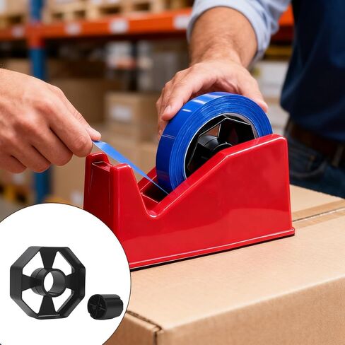 مجموعة أساسية بديلة لموزع الشريط، إدراج بكرة شريط بلاستيكي مقاس 1 بوصة و3 بوصة، قلب موزع شريط أسود للمتجر والمكتب والمدرسة، قطع غيار متينة لسهولة توزيع الشريط واستبداله in Kuwait