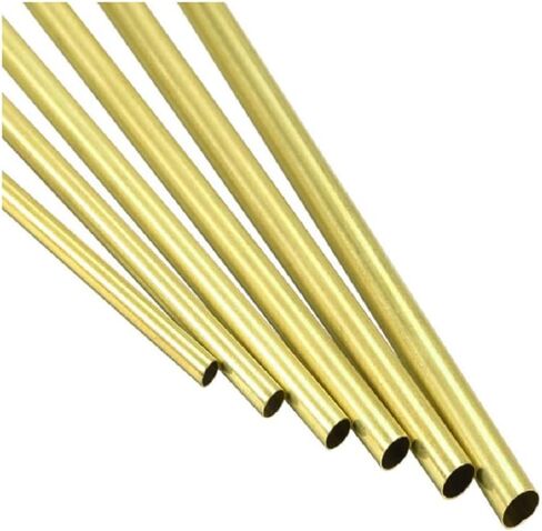 Unifizz النحاس جولة أنبوب الأنابيب النحاسية H65 24 مم OD 1 مم سمك الجدار 200 مم طول أنابيب الأنابيب المستقيمة غير الملحومة DIY بها بنفسك مشروع إطار الديكور المجوف نماذج هواية 1 قطعة in Saudi Arabia