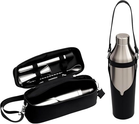 مجموعة شاكر كوكتيل محمولة Lexenic ، فراش الفولاذ المقاوم للصدأ الفولاذ المقاوم للصدأ معزولة Martini Shaker Kit ، مجموعة كوكتيل Kiding Kembing للشاطئ ، بجانب المسبح ، عشاء ، حفلات ، حفلات زفاف ، أنشطة في الهواء الطلق in Kuwait