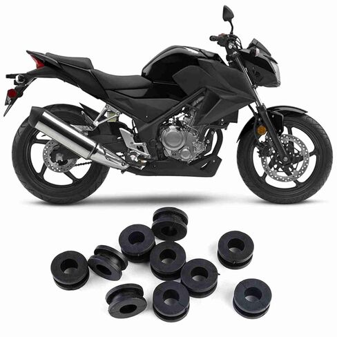 Motorcycle Rubber Grommets 10pcs, Fairing Washers Kit with Durable Rubber, Rubber Spacers Motorcycles Fairing Cowling in Saudi Arabia