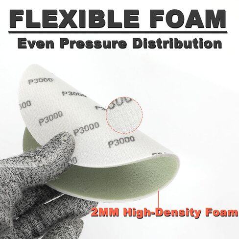 3 Inch Foam Sanding Discs: 12Pcs 3000 Grit Hook & Loop Wet Dry Sand Paper for Random Orbital Sander, Round Sandpaper Replacement Pad for Automotive Polishing/Finishing in Saudi Arabia