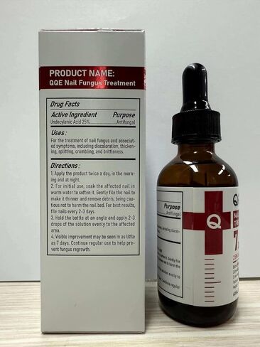 علاج فطريات الأظافر بقوة إضافية - 25% حمض غير ديسيلينيك، تركيبة نباتية لطيفة لأظافر الأصابع، يعالج تحت الأظافر وحولها، يعالج تغير اللون، ويصلح الأظافر السميكة والتالفة، 1.01 أونصة سائلة in Kuwait