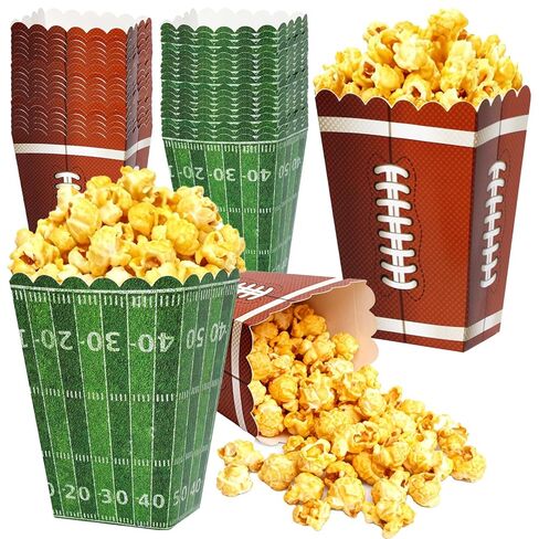 24 قطعة من لوازم تزيين حفلات كرة القدم، مجموعة صناديق الفشار، لوازم يوم الألعاب لحفلات كرة القدم، دلو الفشار in Kuwait