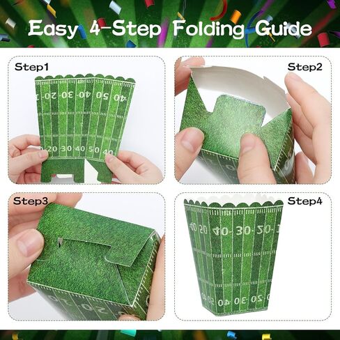 24 قطعة من لوازم تزيين حفلات كرة القدم، مجموعة صناديق الفشار، لوازم يوم الألعاب لحفلات كرة القدم، دلو الفشار in Kuwait