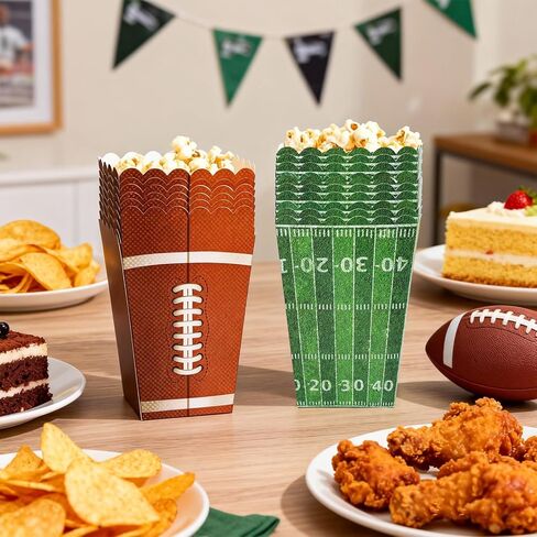 24 قطعة من لوازم تزيين حفلات كرة القدم، مجموعة صناديق الفشار، لوازم يوم الألعاب لحفلات كرة القدم، دلو الفشار in Kuwait