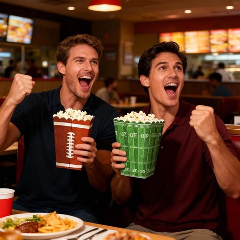 24 قطعة من لوازم تزيين حفلات كرة القدم، مجموعة صناديق الفشار، لوازم يوم الألعاب لحفلات كرة القدم، دلو الفشار in Kuwait