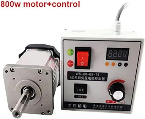 600W 800W 220V 80mm Brushless DC Servo Motor Kit BLDC + Regulator Speed Adjustable for Woodworking Lathe Belt Bead Machinery(800W Kit) in Saudi Arabia