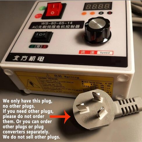 600W 800W 220V 80mm Brushless DC Servo Motor Kit BLDC + Regulator Speed Adjustable for Woodworking Lathe Belt Bead Machinery(800W Kit) in Saudi Arabia