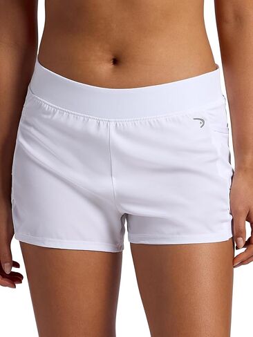Head Women's Vigor Short, Relaxed Fit, Mid-Rise, Stretch Lightweight Material, Moisture-Wicking, Built-in Underwear Liner in Saudi Arabia