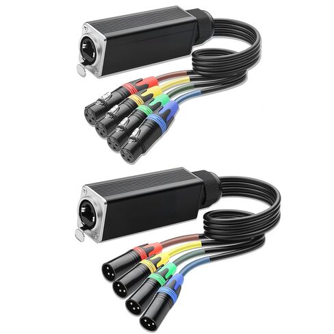 كابل 4 قنوات XLR أنثى ذكر اندلاع 4 خطوط من الصوت التناظري XLR، AES3، DMX أو COM، مع جهاز استقبال ثعبان شبكة Cat5/cat6 in Saudi Arabia