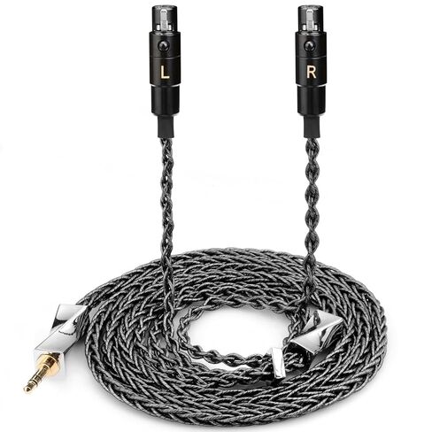 كابل مطور مطلي بالفضة 8 كور، بديل HiFi Mini 4Pin XLR متوافق مع Audeze LCD-2 LCD-3 LCD-4 LCD-X LCD-XC للموسيقي الصوتي 4.4 مم 4.9 قدم in Kuwait
