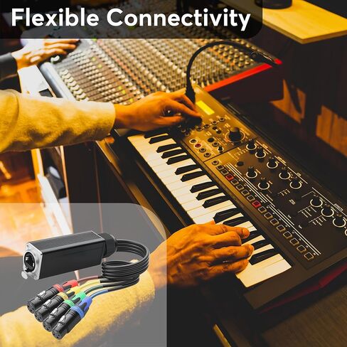 كابل 4 قنوات XLR أنثى ذكر اندلاع 4 خطوط من الصوت التناظري XLR، AES3، DMX أو COM، مع جهاز استقبال ثعبان شبكة Cat5/cat6 in Saudi Arabia
