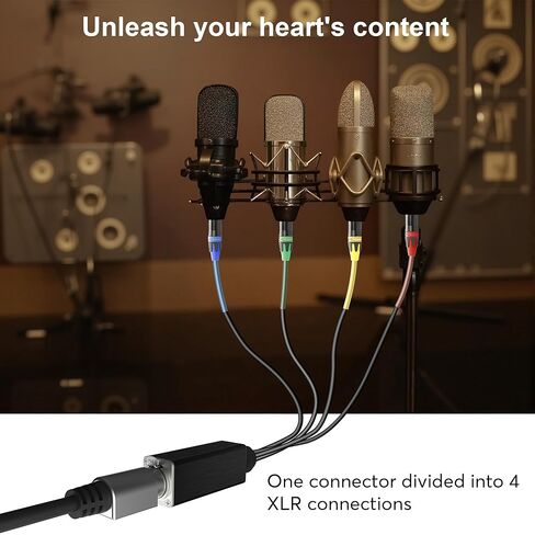 كابل 4 قنوات XLR أنثى ذكر اندلاع 4 خطوط من الصوت التناظري XLR، AES3، DMX أو COM، مع جهاز استقبال ثعبان شبكة Cat5/cat6 in Saudi Arabia