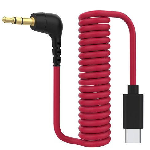 كابل ميكروفون USB C إلى 3.5 مم TRS لميكروفون Rode Wireless GO 2، ME، Pro Mic، لـ Hollyland Lark M1، M2، 150 Max Duo كابل صوت ملفوف سلك ميكروفون لهاتف iPhone 16 Pro Max 15 Plus، Android in Saudi Arabia