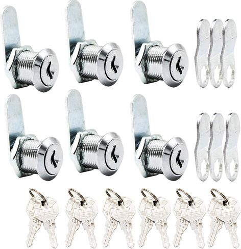 X-Haibei 6 Pack Cabinet Locks with Keys, 7/8" RV Storage Door Lock Keyed Alike, 12 Keys Cam Locks for Camper or Trailer Door, Cupboards in Saudi Arabia