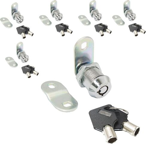 X-Haibei 6 Pack Cabinet Locks with Keys, 7/8" RV Storage Door Lock Keyed Alike, 12 Keys Cam Locks for Camper or Trailer Door, Cupboards in Saudi Arabia