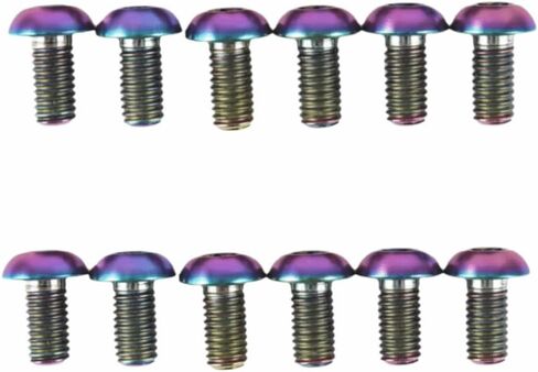 12-Pack T25 M5x10mm Disc Brake Rotor Screws – High-strength Alloy Ultra-Light Bolts for Road & E-Bikes(Silver) in Saudi Arabia