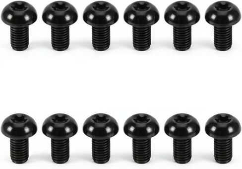 12-Pack T25 M5x10mm Disc Brake Rotor Screws – High-strength Alloy Ultra-Light Bolts for Road & E-Bikes(Silver) in Saudi Arabia