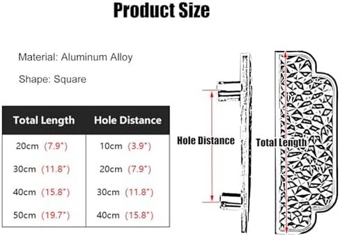 Aluminum Chinese Style Commercial Double Side Entry Handle for Wood/Glass Gate Push Pull Door Handles Hardware (Style6 30X20cm/11.8"X7.9") in Saudi Arabia