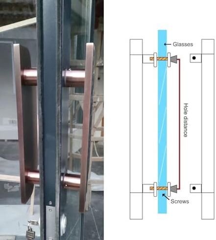 Aluminum Chinese Style Commercial Double Side Entry Handle for Wood/Glass Gate Push Pull Door Handles Hardware (Style6 30X20cm/11.8"X7.9") in Saudi Arabia