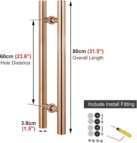 Barn Door Pull Handles for Interior/Exterior Easy to Install H Shape Glass/Wood Commercial Handle in Saudi Arabia