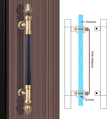 European Style Sliding Door Handle Bar Commercial Glass Door Pulls for Glass/Wooden/Barn Doors (Size: 150cm x 110cm) in Saudi Arabia