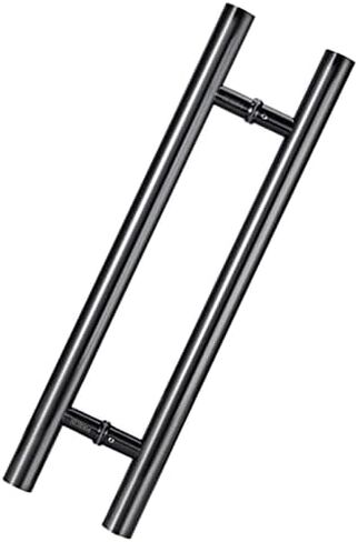 Stainless Steel Long Door Pull Handle Hardware for Exterior Commercial Door/Barn Door Modern Bar Pull Handle Push Pull Door Handles (Color: Black Size: 120cm) in Saudi Arabia