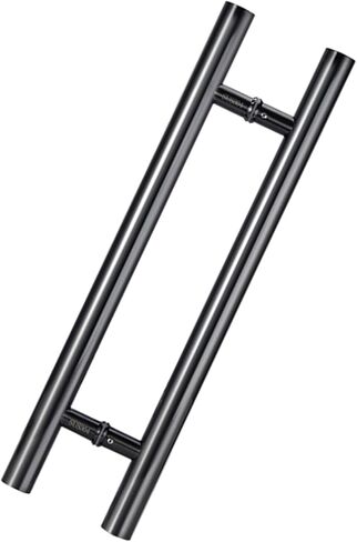 Stainless Steel Long Door Pull Handle Hardware for Exterior Commercial Door/Barn Door Modern Bar Pull Handle Push Pull Door Handles (Color: Black Size: 120cm) in Saudi Arabia