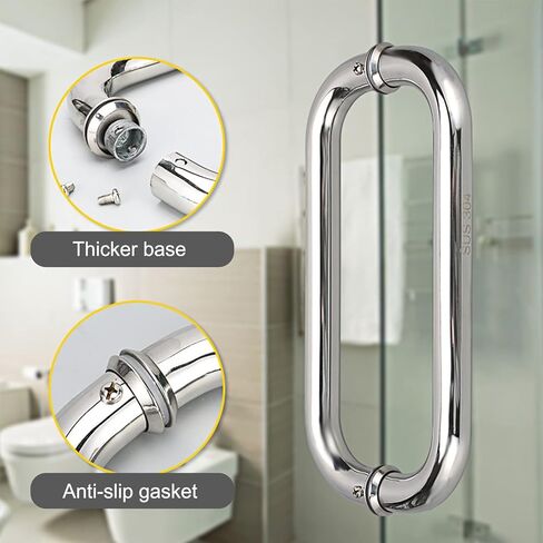 Stainless Steel Commercial Entrance Door Pull Bar with Modern Barn Door Handle Easy Installation 25cm(9 7/8")*22.5cm in Saudi Arabia