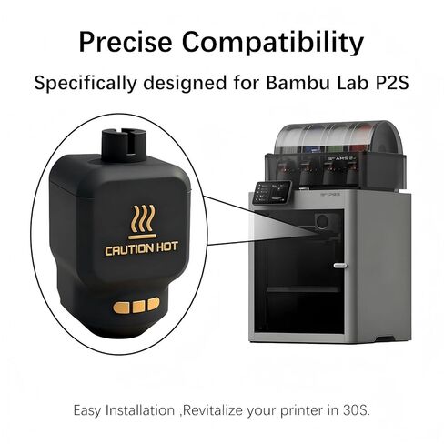 5 قطع جوارب سيليكون P2S مع رمز تعريف لمختبر Bambu P2S/H2D/H2C/H2S/A1/A1MINI، درجة حرارة عالية وغطاء سيليكون متين أجزاء طابعة ثلاثية الأبعاد تحمي كتلة سخان الطارد والفوهة in Kuwait