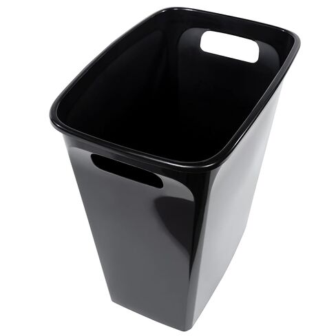Kitchen Trash Can, 8.8 Gallon Plastic Open Top Garbage Bucket Bin, Black, No Lid in Saudi Arabia
