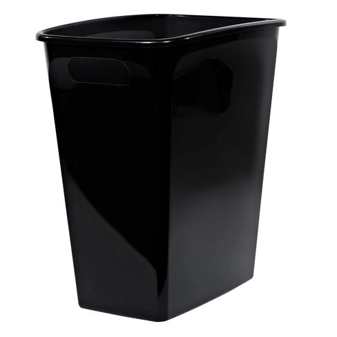 Kitchen Trash Can, 8.8 Gallon Plastic Open Top Garbage Bucket Bin, Black, No Lid in Saudi Arabia