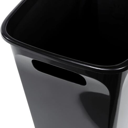 Kitchen Trash Can, 8.8 Gallon Plastic Open Top Garbage Bucket Bin, Black, No Lid in Saudi Arabia