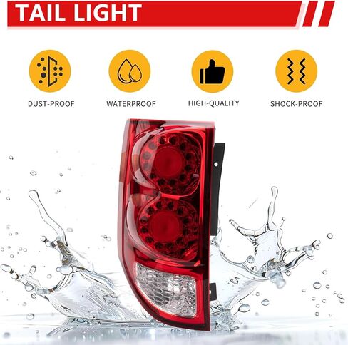 ضوء خلفي متوافق مع 2011-2020 دودج جراند كارافان الجانب الأيمن للراكب LED الخلفي الخلفي الذيل مصباح LED مصباح مكابح in Kuwait