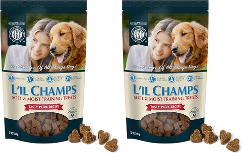 علاجات التدريب الناعمة والرطبة من American Kennel Club Lil Champs، نكهة الديك الرومي، جميع أحجام السلالات، 12 أونصة in Kuwait