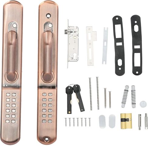 Outdoor Password Door Lock Kit, Waterproof Sunscreen Handle High Security for Home Use Can Resist Strong Impact with Key Suitable for Indoor and Outdoor in Saudi Arabia