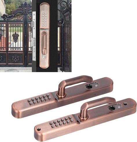 Outdoor Password Door Lock Kit, Waterproof Sunscreen Handle High Security for Home Use Can Resist Strong Impact with Key Suitable for Indoor and Outdoor in Saudi Arabia