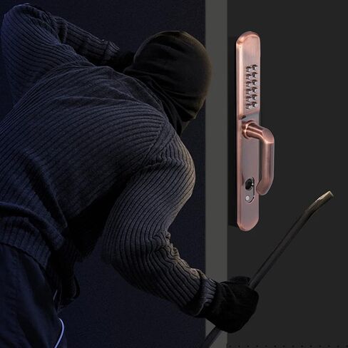 Outdoor Password Door Lock Kit, Waterproof Sunscreen Handle High Security for Home Use Can Resist Strong Impact with Key Suitable for Indoor and Outdoor in Saudi Arabia