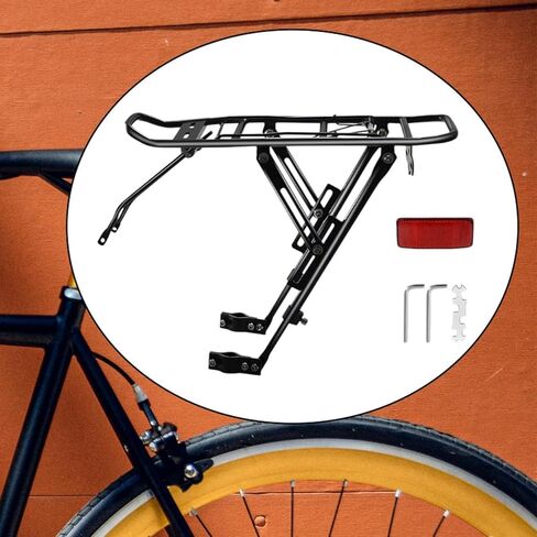 رف البضائع الخلفي للدراجة، حامل حامل دراجة من سبائك الألومنيوم العالمي للدراجات الجبلية والطرق، سعة 25 كجم (55 رطلاً) in Kuwait