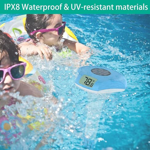 Digital Pool Thermometer – Swimming Pool Thermometer Floating Easy Read, Solar-Powered Pool Temperature for Swimming Pools in Saudi Arabia