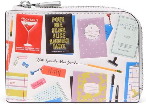 Kate Spade New York، حافظة بطاقات صغيرة بسحاب للسيدات، حافظة بطاقات صغيرة بسحاب من الجلد الناعم، متعددة الكريمات، مقاس واحد in Saudi Arabia