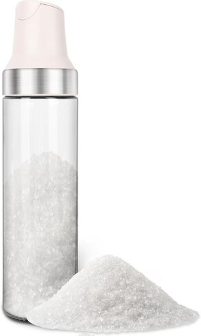 Loscarol Sugar Dispenser with Pour Spout, 17 oz Glass Sugar Shaker Jar or Creamer Dispenser Weighted Pourer for Coffee Bar,Tea & Baking, Sugar Container for Sugar, Honey, Syrup, for Home Kitchen in Saudi Arabia