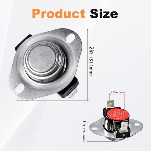 S1-02535380000 فرن ترموستات L140-30F مفتاح حد، إعادة ضبط تلقائي، متوافق مع فرن Coleman Evcon York - بديل لـ S1-7945-3281، S1-7945-3271 - مفتاح قطع آمن لدرجة الحرارة العالية in Kuwait