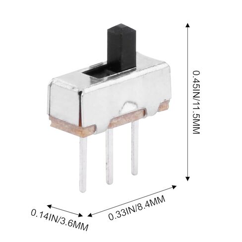 40 قطعة SS12D00G3 SPDT مفتاح منزلق، 3-Pin 2-Position PCB لوحة جبل، عمودي صغير 0.5A 50V DC in Kuwait